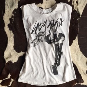 LADY GAGA open back tank top